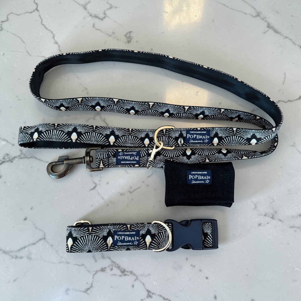 Set complet Collection Tokyo : collier, laisse et sac à sachet